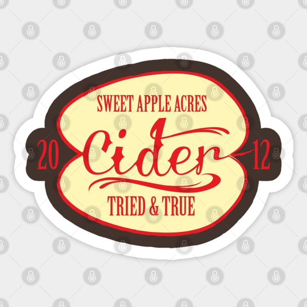 Sweet Apple Acres Cider Sticker by RachaelMakesShirts